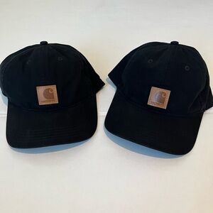 Carhartt hats Black cap lot of 2 preowned